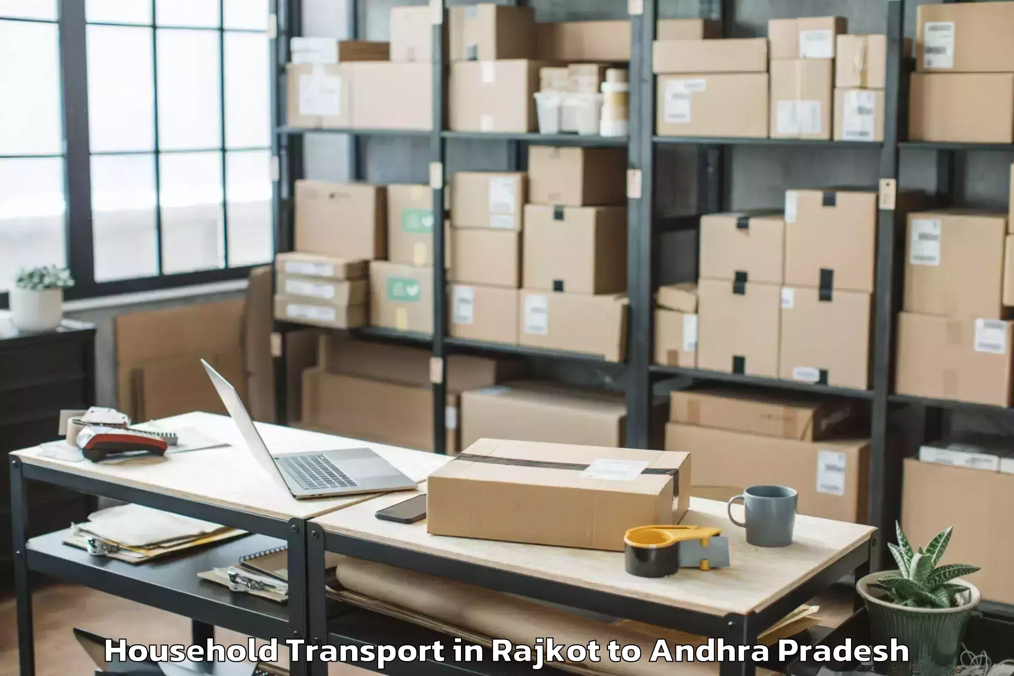 Reliable Rajkot to Kurabalakota Household Transport